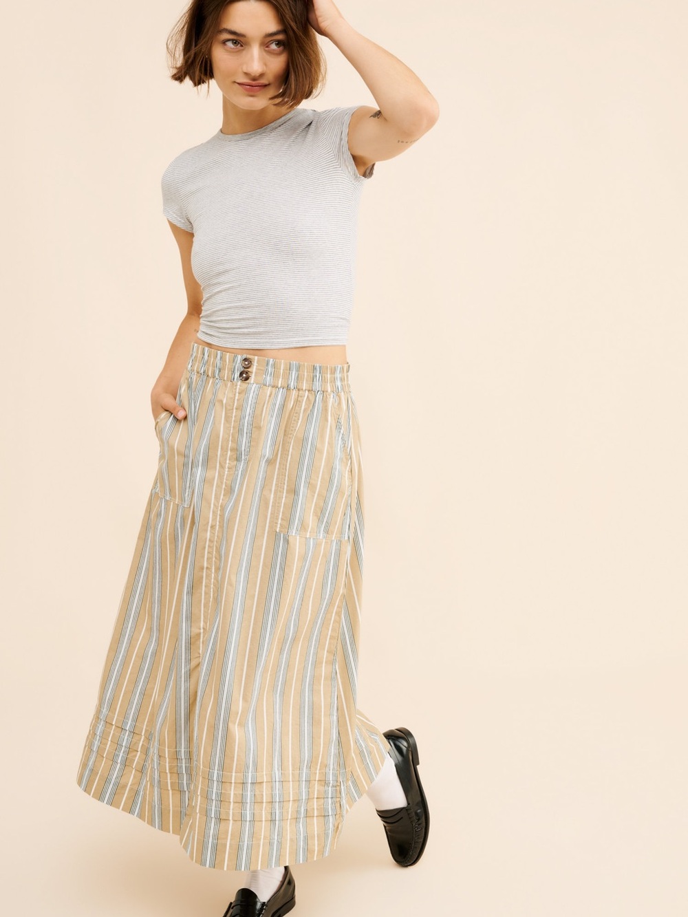 Damson madder striped nava skirt in size 10